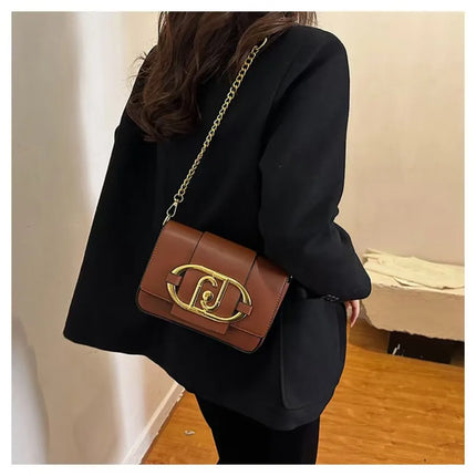 Borsa a tracolla da donna 2026 di nuova moda con catena, stile retrò, grande capacità, versatile, da portare sotto il braccio o a tracolla, piccola borsa quadrata