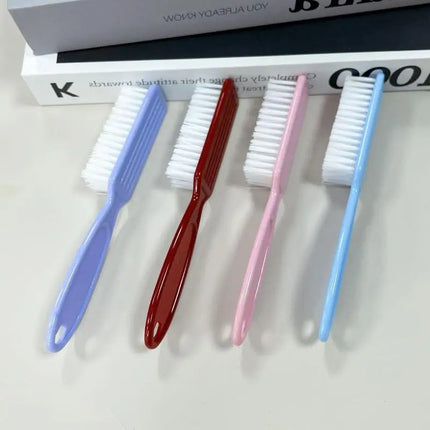 Cleaning Nail Brushes Transparent Long Handle Soft Remove Dust Nail Brushes Multifunctional Five Color Manicure Pedicure Tools