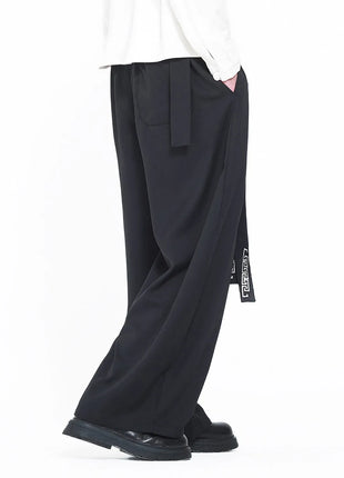 Pantaloni da uomo in stile giapponese con stampa Ukiyo-e, pantaloni comodi e alla moda, pantaloni larghi da uomo, pantaloni casual a gamba dritta da uomo
