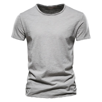 100% Cotton Men's T-shirt Casual Soft Fitness Summer Thin T-shirts Men's Home Clothes O-Neck Short Sleeve Solid T Shirt for Men