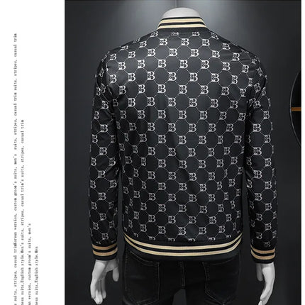 Luxury Letter Printed Baseball Jacket Men Autumn Winter Bomber Jacket Men Casual Business Windbreaker Coat Men Clothing 2025