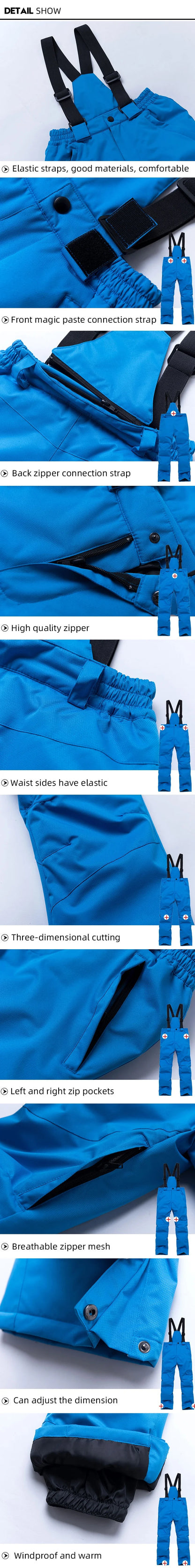 Cheaper, Children's Snow Suit, Snowboard Clothing Sets, Outdoor Wear, Ski Coat and Strap Pant, Kids Costumes, Boy‘s and Girl's