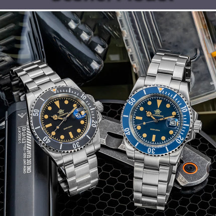 ADDIESDIVE 41mm Men's Quartz Watch Mineral Glass 200m Water Resistance Luminous Hands/Markers Japanese Movement Business Style