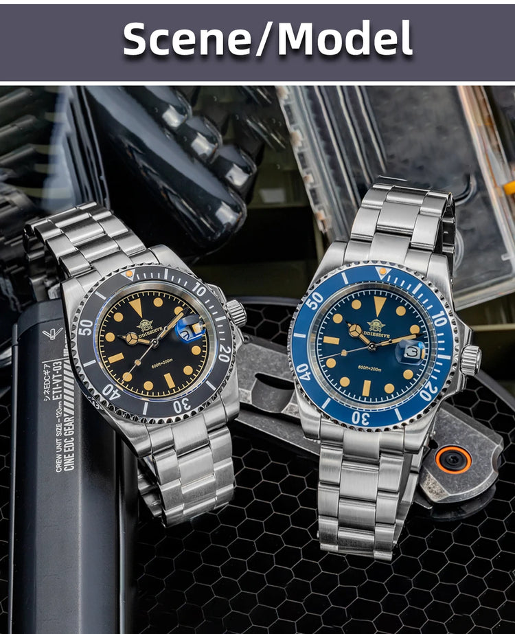 ADDIESDIVE 41mm Men's Quartz Watch Mineral Glass 200m Water Resistance Luminous Hands/Markers Japanese Movement Business Style