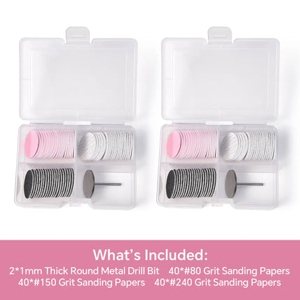 Dead Skin Replaceable Sanding Paper Set for Manicure Pedicure With Metal Disc Nail Drill Bit Calluses Removal Foot Care Tool Acc 2028