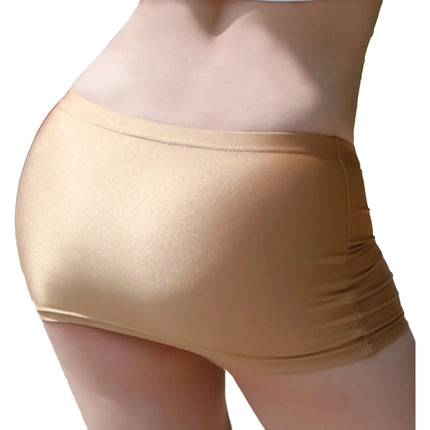 Minigonna da donna a vita bassa Tinta unita Cintura elastica Lingerie Minigonna aderente Gonna ultra trasparente Gonna da spiaggia Abbigliamento da notte