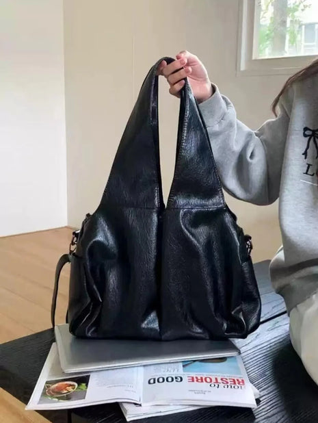 Borsa a Tracolla Vintage da Donna, Borse a Mano in Pelle PU di Design, Borse Hobo di Lusso con Manico Superiore, Borse di Marca alla Moda di Grande Capacità