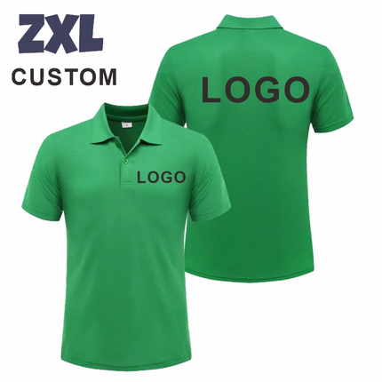 Breathable Polo with Custom Logo Casual Wear for Business Groups Short Sleeve Lapel Polo Work Clothes Embroidery Print