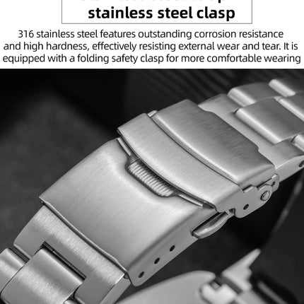 ADDIESDIVE New 43.8mm Watch for Men Dive AD2511 Luxury Sapphire Quartz Wristwatch 100m Waterproof Stainless Steel Luminous Watch