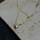 ANENJERY 316L Stainless Steel Zircon Thin Clavicle Chain Necklace for Women Festive Party Jewelry Wholesale PlatiNum