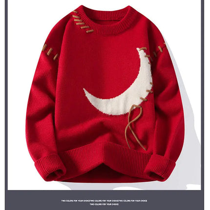 2025 Korean Style Men Women Sweater Knitted Trendy Youth Student Style Knitwear Top Casual Warm Crew Neck Knitted Pullover 4XL-M