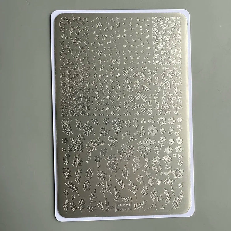 XMQ NAIL ART STAMPING PLATES LACE DESIGNS IMAGEPLATES DENIM STYLE TEMPLATE