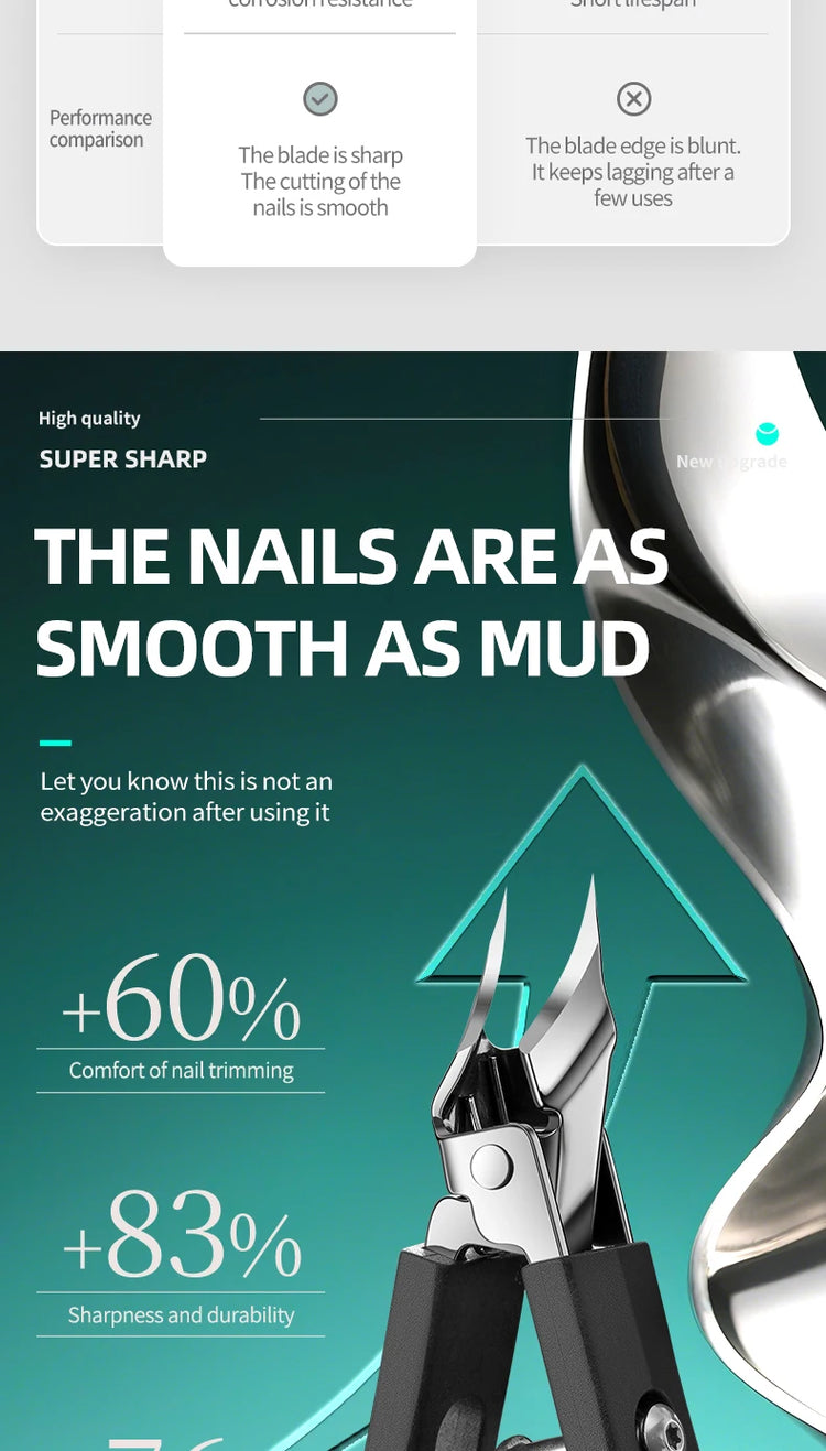 Ultimate Precision, Professional Stainless Steel Nail Clipper Cuticle Nippers -Especially Suitable for Ingrown Toenails