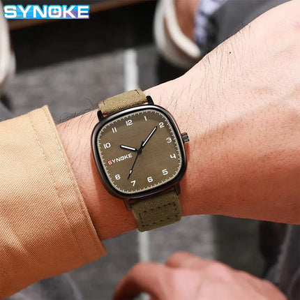 SYNOKE orologio al quarzo da uomo Fashion Simple Business Belt orologio al quarzo per uomo orologio da polso per studenti sport Non meccanico platinumshop