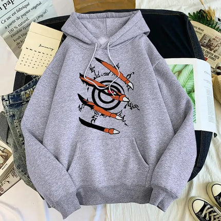 Anime and manga printed hoodies for men and women, hooded pullovers for spring and autumn, comfortable sportswear tops