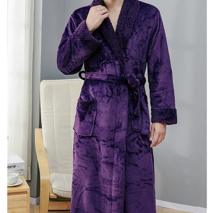 Donna Autunno e Inverno Caldo Lungo Velluto Corallo Spessore Coppia Accappatoi Da Bagno Uomo Donna Pigiama Doccia Accappatoio Asciugamani Da Bagno Per Adulti