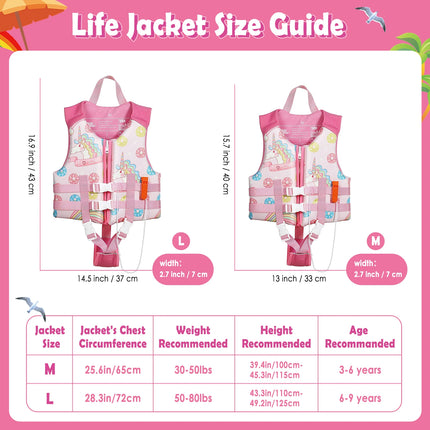 HeySplash Kids Swim Vest Float Jacket Swimming Pullover Swimsuit with Adjustable Strap Floating Vest for Toddlers