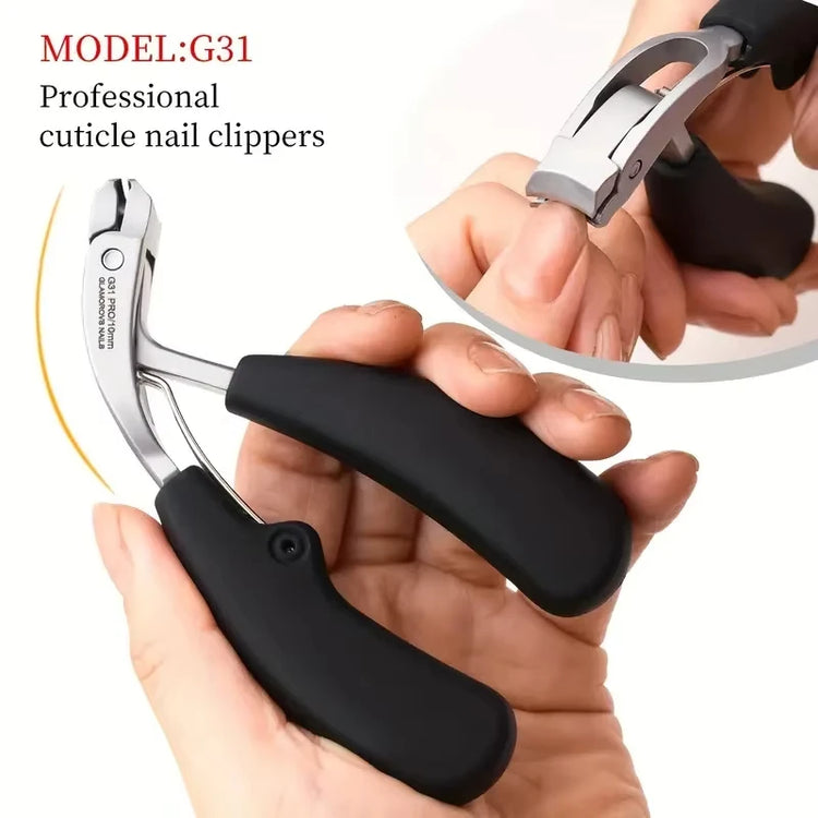Heavy‑Duty Nail Clippers with Wide Jaw Opening, Inclined Arc Blade Nail Cutter for Thick Hard Fingernails & Toenails, Household Manicure Pedicure Tool