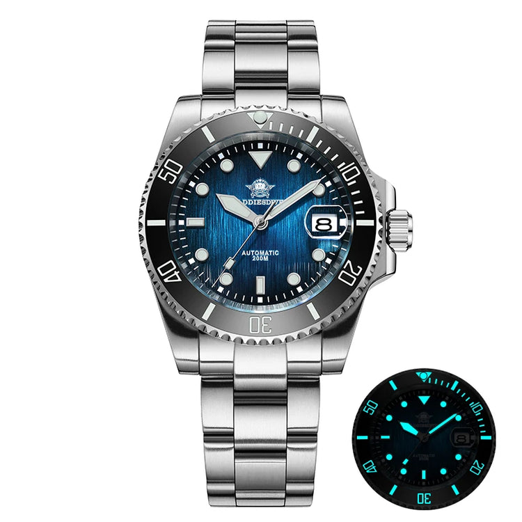 ADDIESDIVE Men's Dive Watch Automatic Mechanical 8215 Sapphire Glass BGW9 Super Luminous 200M Waterproof Men's Watch AD2536