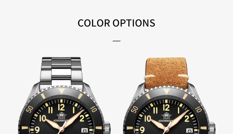 ADDIESDIVE Luxury Men's Watch MY-H9 Sapphire Crystal Ceramic Bezel 200m Waterproof Retro Luminous Diving Mechanical Wristwatch
