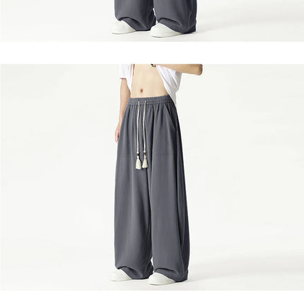 Nuovi pantaloni da uomo Casual comodi pantaloni a gamba larga pantaloni Harun larghi alla moda pantaloni sportivi con coulisse lanterna da uomo taglie forti