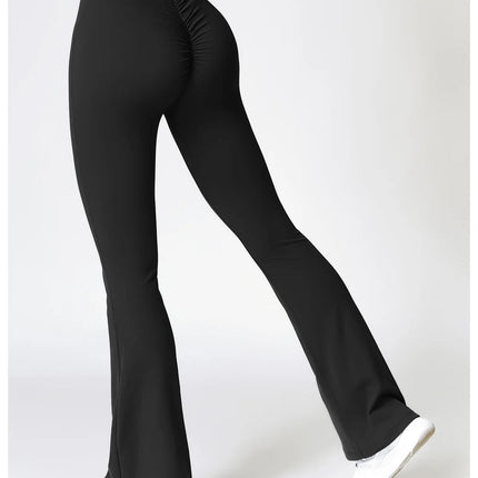 High Waist Flare Leggings Yoga Pants Women Wide Leg Pants Women Gym Workout Fitness Sports Flared Pants Latin Dance Trousers PlatiNum