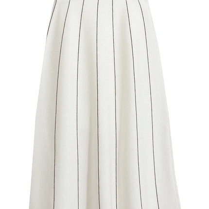 Amii Women's Skirt 2025 Winter New Knitting Striped Tassel A-Line Skirts For Women Versatile Loose Clothing Ladies 12544168 PlatiNum