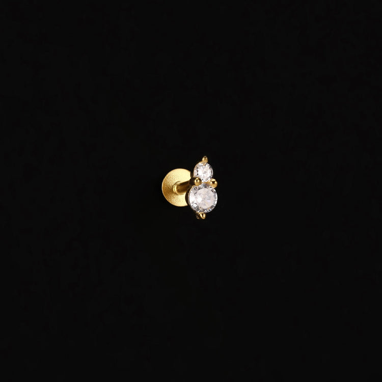 AIDE Heart Round Ball Flat Helix Piercing Earring 925 Sterling Silver Ear Studs Geometric Zircon Exquisite Trinket Studs Aretes PlatiNum
