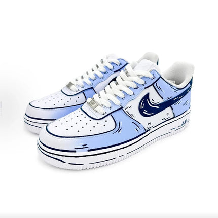 Scarpe da ginnastica personalizzate Nike Air Force 1 Sogno romantico Stile comico Linea disordinata Design Coppia Scarpe abbinate Scarpe da skate basse unisex platinumshop
