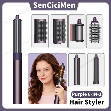 Sencicimen 6 IN 1 Multi Hair Styler Dryer Brush Negative Ion Air Styler for Auto-Wrap Curling Hair Styling Tools Hair Dryer Set