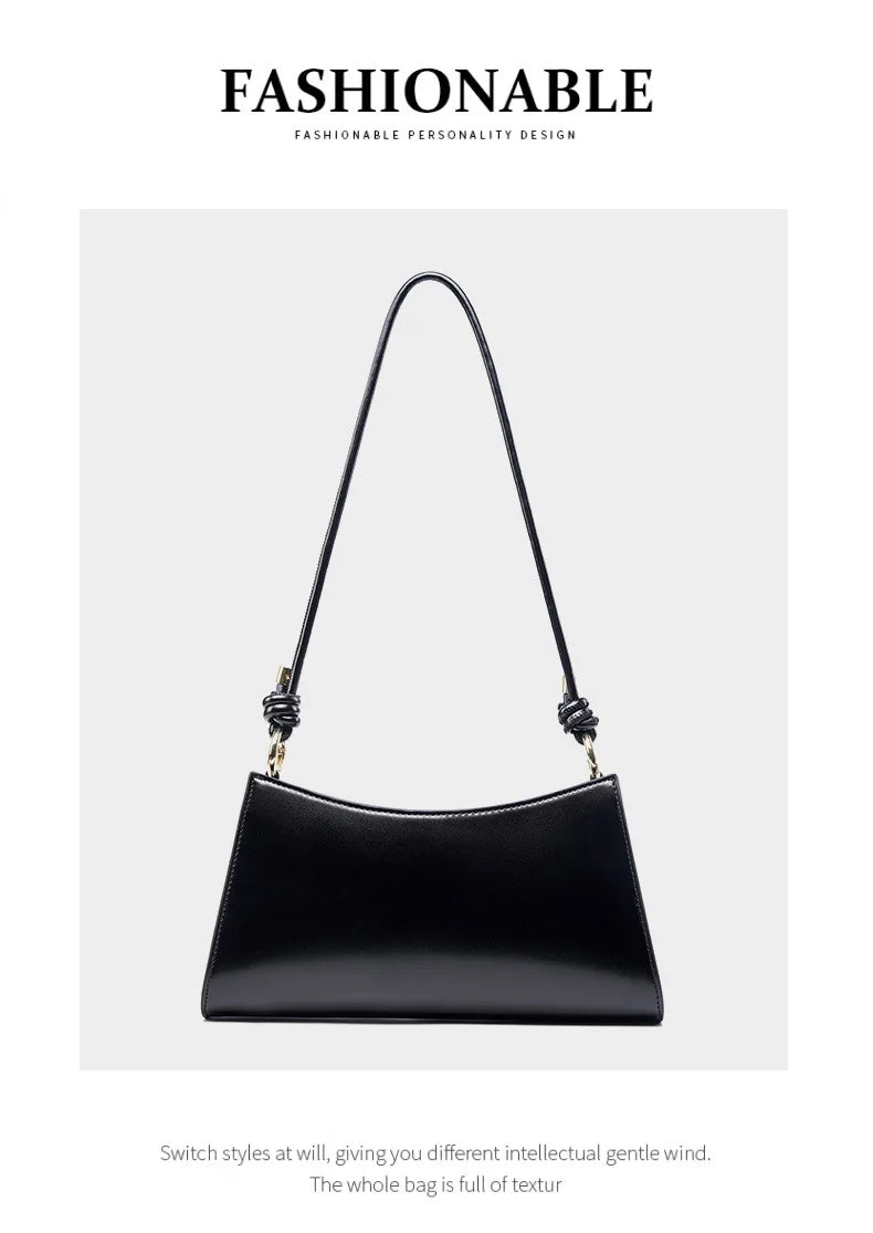 YANATARI underarm cowhide Genuine leather handbags women vintage red shoulder bag female korean luxury bag high quality 2025