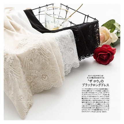 Sexy Natural Mulberry Silk Knitted Lace Camisole Bell Dress Bottom Women's Fashion Nightgown