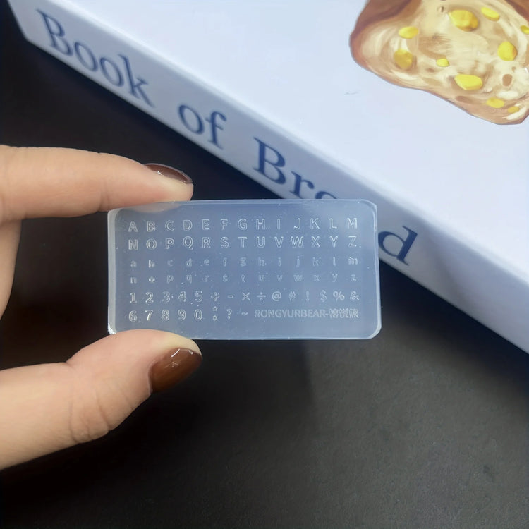 1Pc Transparent Mold For DIY Nail Art UV Glue Drop Glue Reusable Mini Letters Numbers Manicure Decoration Drip Glue Template