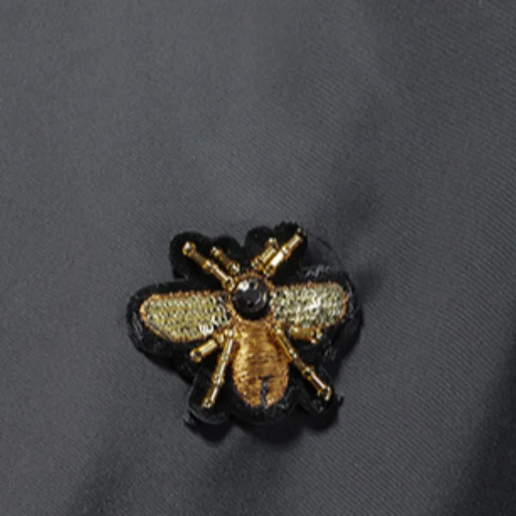 Minglu Spider Embroidery Men's Jackets High Quality Stand Collar Solid Color Sport Casual Spring Autumn Male Coats Plus Size 5XL