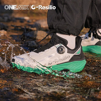 ONEMIX Sneakers da corsa per esterni Scarpe da trail elastiche da uomo Sneakers da donna leggere e traspiranti Coppia scarpe casual impermeabili PlatiNum