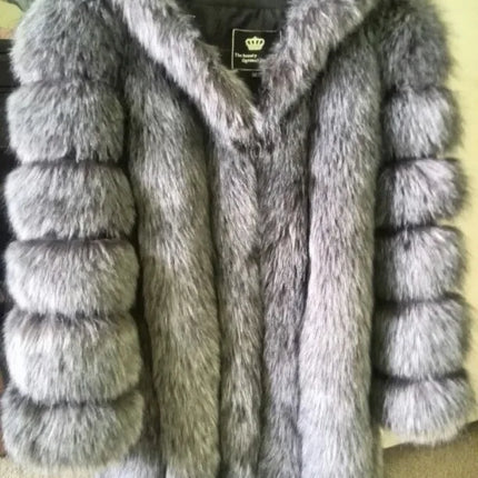 ZADORIN Hooded Fluffy Faux Fur Coat Winter Jacket Women Fashion Thick Warm Faux Fur Jackets Coats Woman Clothing Outerwears