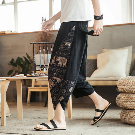 Pantaloncini Estivi da Spiaggia per Uomo, Nuova Stampa Hawaiana, Comodi Pantaloni a Tre Quarti in Cotone Traspirante, Moda Casual Maschile