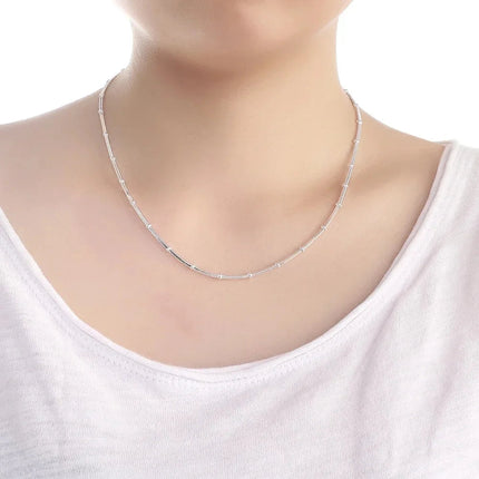 Set Collana e Bracciale con Catena a Serpente in Argento Sterling 925, Gioielli alla Moda per Uomo e Donna, Regalo platinumshop