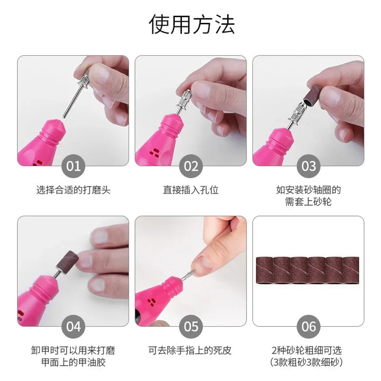 Pen‑Form Manicure Pedicure Grinding Machine Compact Electric Nail Polisher Drill For Daily Nail Grooming And Diy Hand‑Made Nail Creation