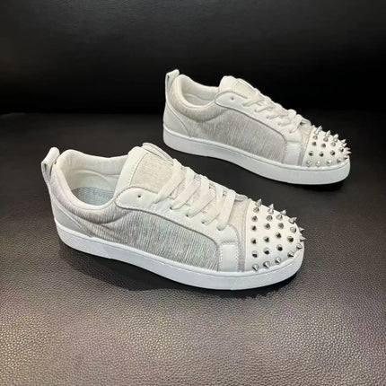 Spring Autumn New Men's Simple Casual Board Shoes Couple's Exquisite Red Bottom Anti slip Wear resistant Outdoor Running Shoes