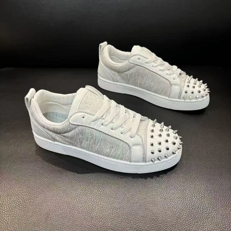 Spring Autumn New Men's Simple Casual Board Shoes Couple's Exquisite Red Bottom Anti slip Wear resistant Outdoor Running Shoes