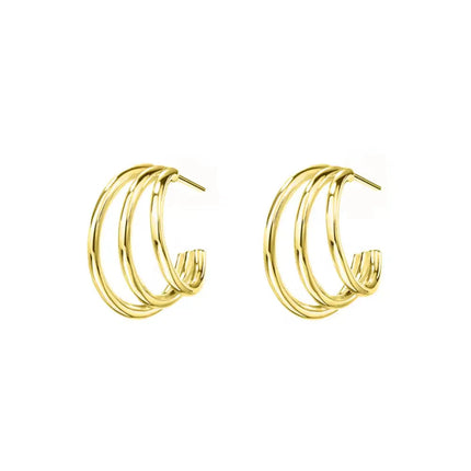2025 Orecchini a cerchio in cristallo per le donne Orecchini gioielli Farfalla rosa Bule Moon Star Orecchini originali in argento sterling 925 platinumshop