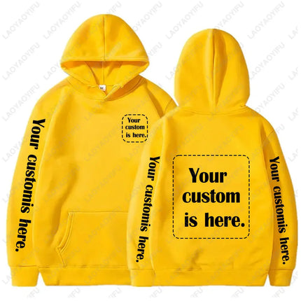 2026 Student Casual Custom Printed Text DIY Hoodie Customized Personalized Hoody Custom Hoodies Text Sweatshirt Clothes