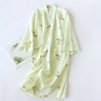 Pigiama kimono in stile giapponese estate nuovo pigiama di garza di cotone 100% camicia da notte da donna SPA yukata homewear pigiama lungo da donna