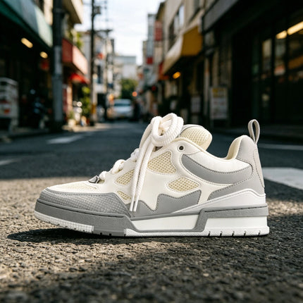 2026 New Men Women Fashion Lace Up Skateboard Shoes Non Slip Wear-resistant Couple Sneakers Daily Walking Outdoor Casual Athletic Sports Footwear