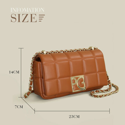 PG 2026 Women's Shoulder Bag Luxury Lightweight Casual Bag Niche Brand Design New High Quality Portable Fashion Crossbody Bag PlatiNum