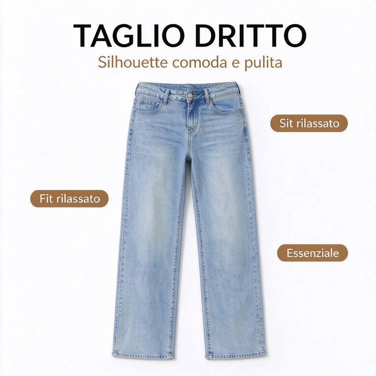 Women's Low Waist Wide Leg Jeans, Light Wash Stretch Denim, Casual Shaping Wide Leg Pants for All Occasions,Yw-2025