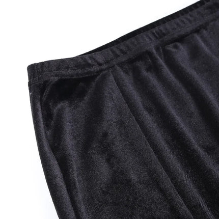 Damen-Punk-Rock-Stil-Rock, neuartiger eleganter langer Rock für Halloween und Festivals, hohe Taille, schlanke Passform, mit sexy Schleife und seitlichem Schlitz, Knielang