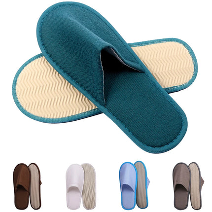 Disposable Slippers for Women and Men Non-Slip Hotel Travel Slippers Indoor Guest Slippers for Home Unisex Closed Toe Shoes Family Salon