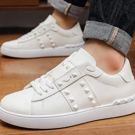 Spring Autumn New Men's White Shoes Trendy Fashion Youth Flat Board Shoes Men's Single Shoes